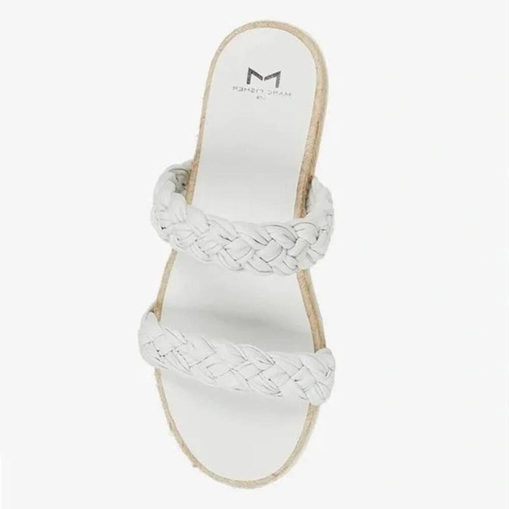 Marc Fisher Jaimee White Braided Espadrille Sandal - Picture 3 of 14